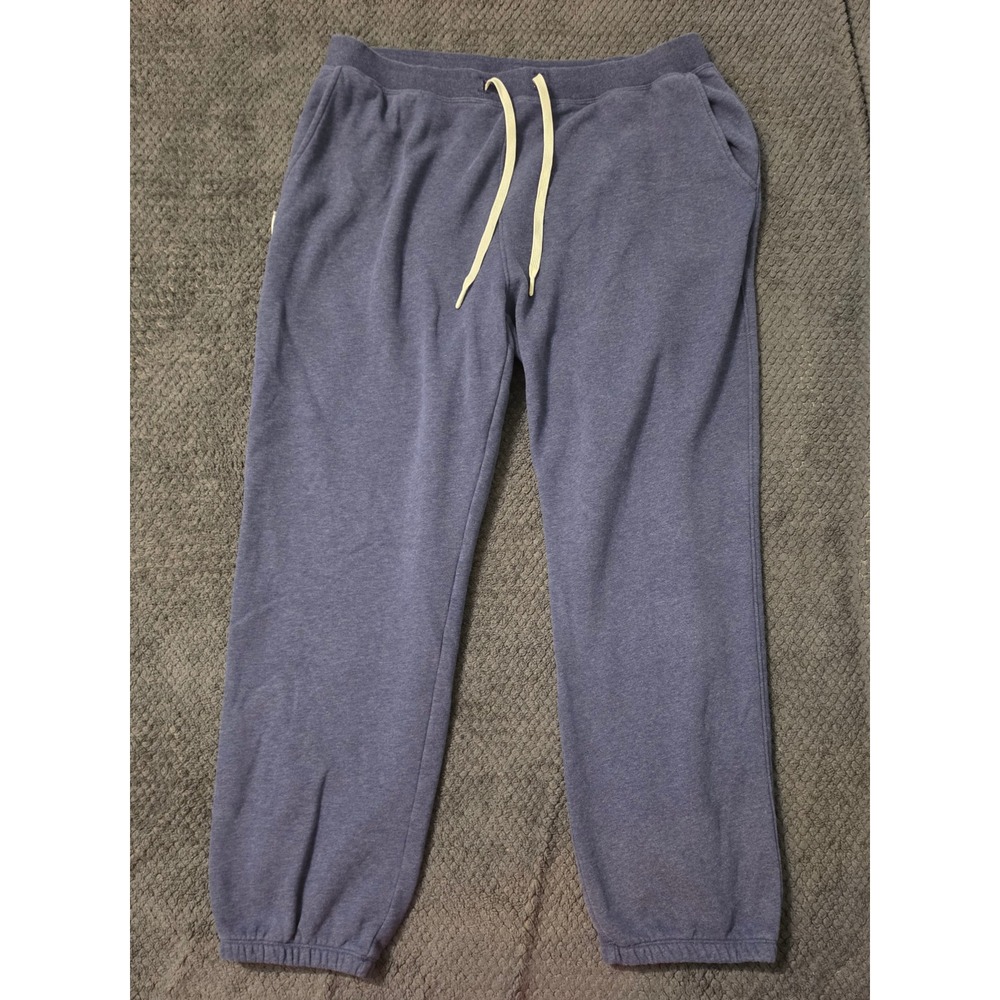 Rhoback Mens Blue Heathered Jogger Sweatpants XL Drawstring Elastic Cuff Pockets